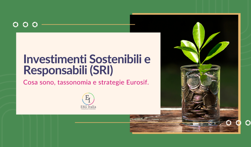 investimenti sostenibili e responsabili SRI
